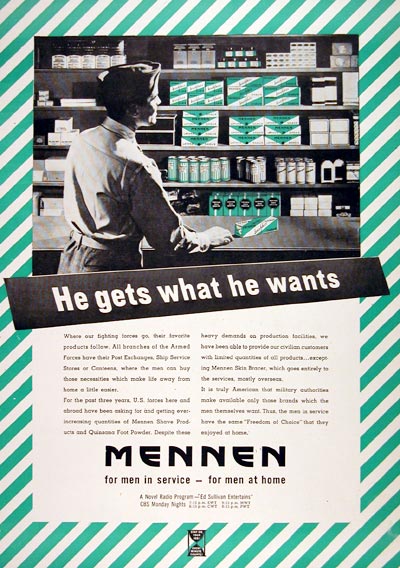 1943 Mennen Products #007494