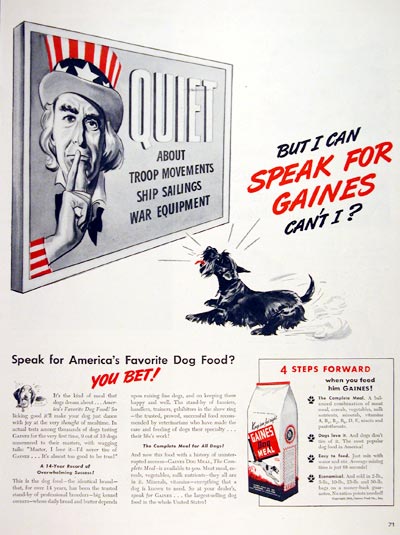 1944 Gaines Dog Food #007411