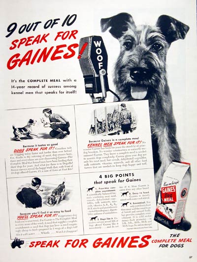1944 Gaines Dog Food #007022