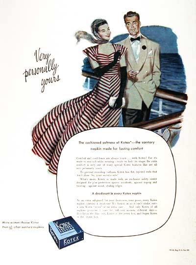 1946 Kotex Vintage Ad #002035