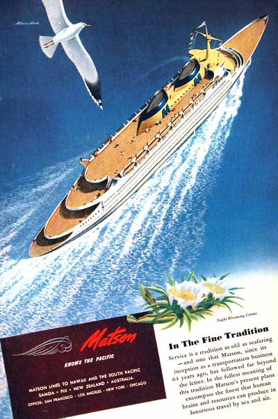 1946 Matson Cruise Lines #003885