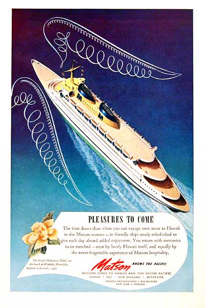 1946 Matson Cruise Lines #003909