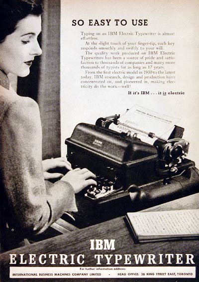 1948 IBM Electric Typewriter #004371