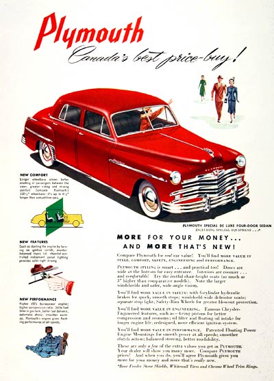 1949 Plymouth Sedan Vintage Ad #001558