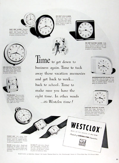 1950 Westclox Time #023684