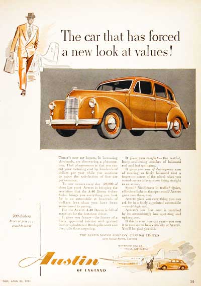 1951 Austin Devon Vintage Ad #000704