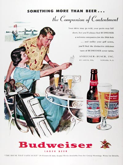 1951 Budweiser Beer 19th Hole #024492