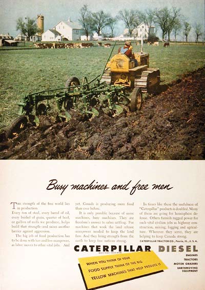 1951 Caterpillar Diesel Vintage Ad 