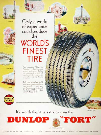 1951 Dunlop Fort Vintage Ad #001930