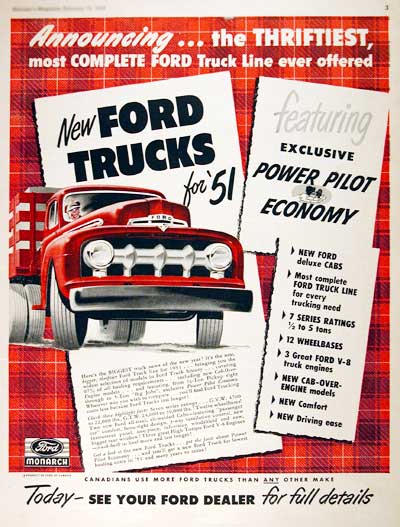 1951 Ford Stake Truck Vintage Ad #001921 