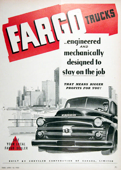 1952 Fargo Trucks Vintage Ad #025314