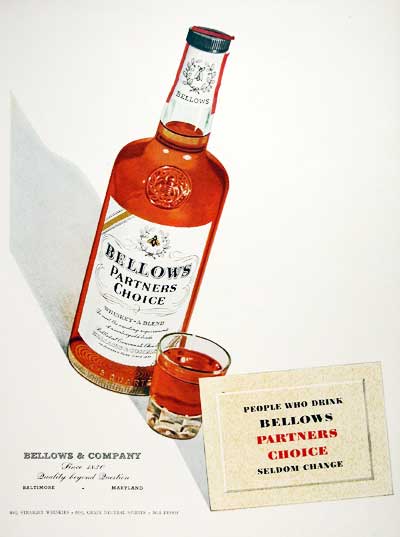 1953 Bellows Whiskey #004052