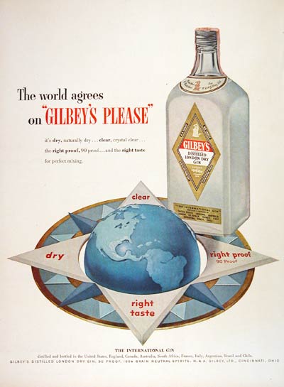 1953 Gilbey's Dry Gin #004498