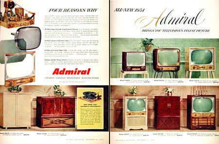 1954 Admiral TV Line