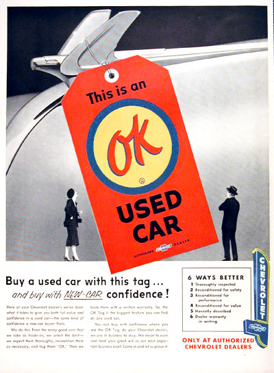 1954 Chevrolet OK Used Cars #003982