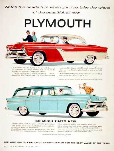 1955 Plymouth Coupe & Wagon #002208