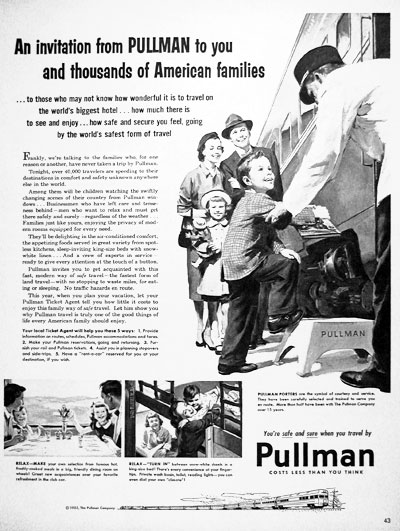 1955 Pullman Rail Cars #004130