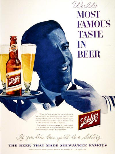 1955 Schlitz Beer #007696