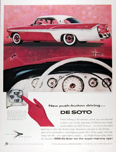 1956 DeSoto Fireflite Sportsman Vintage Ad #024754