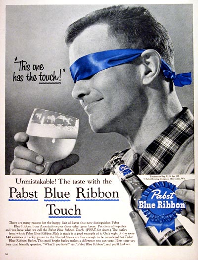 1956 Pabst Blue Ribbon Beer #007533