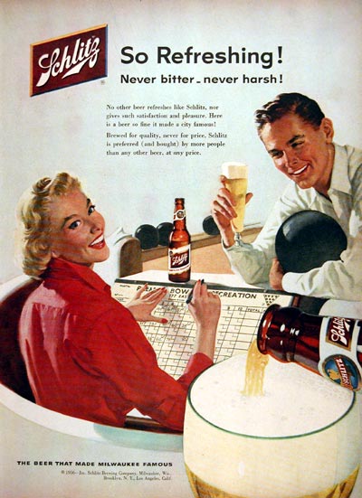 1956 Schlitz Beer #007549