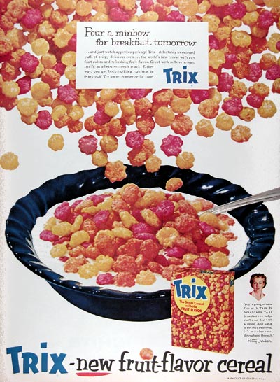 1956 Trix Breakfast Cereal #009357