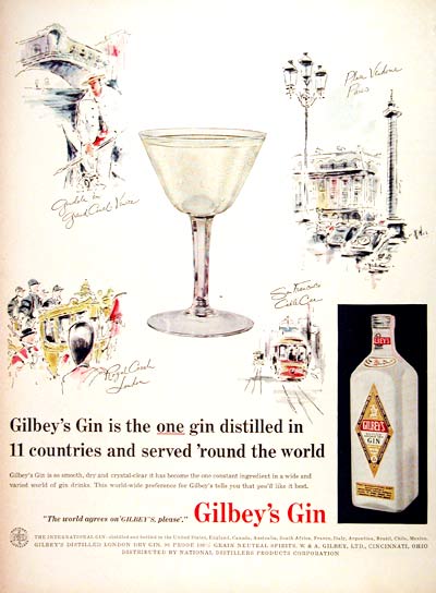 1957 Gilbey's Gin #007190