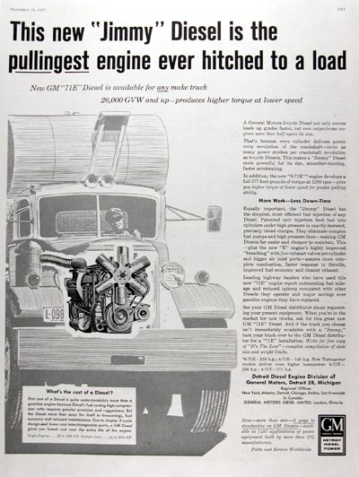 1957 GM Detroit Diesel Engines #014735