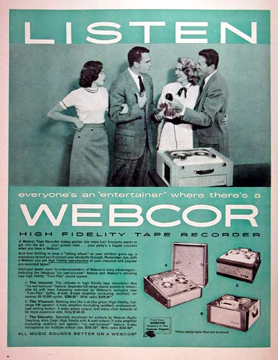 1957 Webcor Tape Recorder #006853