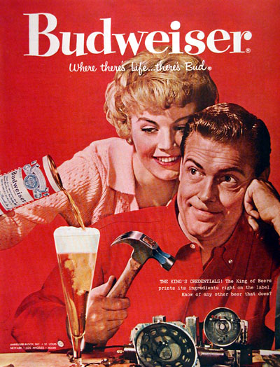1958 Budweiser Beer #002851