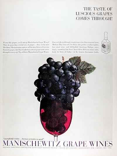 1959 Manischewitz Grape Wines #009401