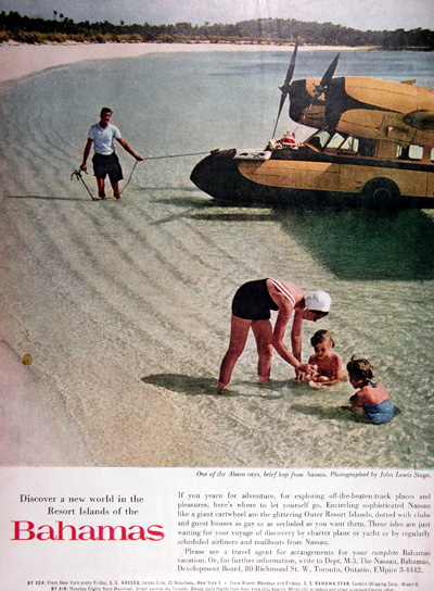1960 Visit Bahamas Vintage Ad #025333