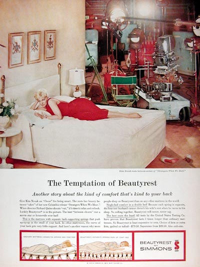 1960 Simmons Beautyrest ~ Kim Novak #015385