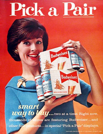 1963 Budweiser Vintage Ad #000979
