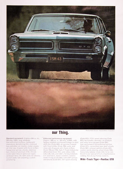 1965 Pontiac GTO Vintage Ad #004626