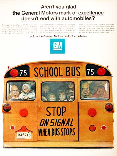 1967 GM Schoolbus Vintage Ad #001737