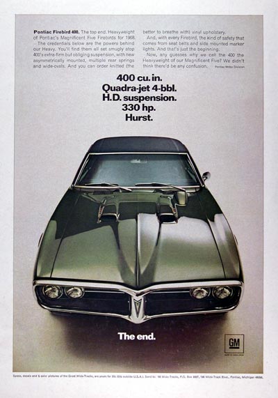 1968 Pontiac Firebird 400 #024130