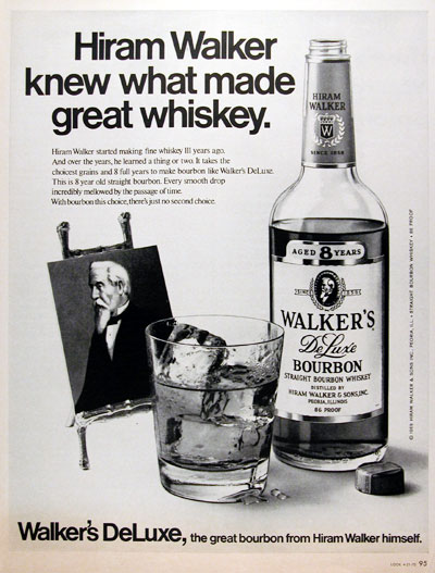 1970 Walker's Bourbon Whiskey #013095