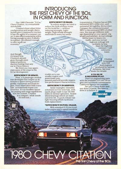 1980 Chevy Citation #003369