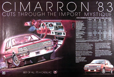 1983 Cadillac Cimarron Vintage Ad #025278