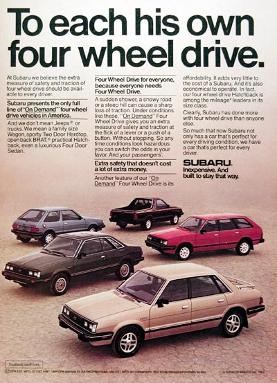 1984 Subaru Model Line #023975