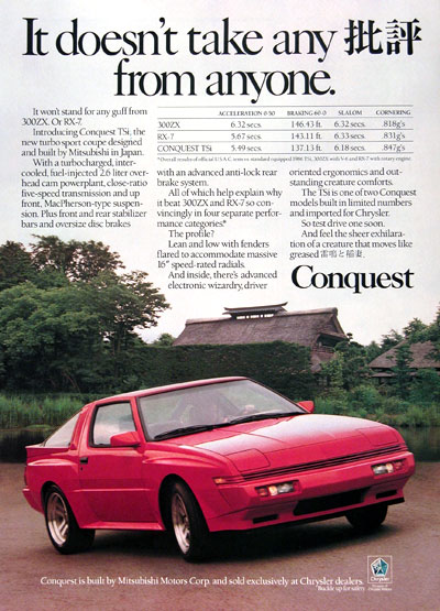 1987 Chrysler Mitsubishi Conquest TSi #23824
