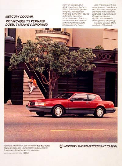 1987 Mercury Cougar XR-7 #006288