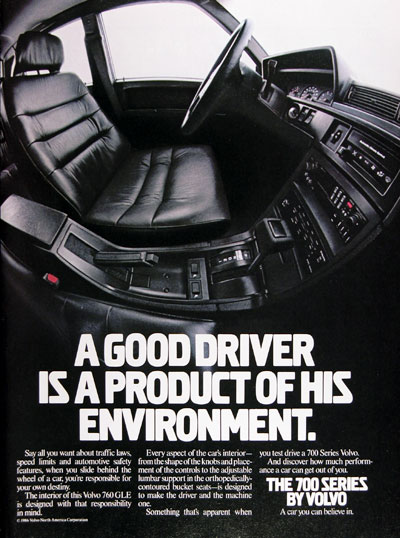 1987 Volvo 760 GLE Interior Vintage Ad #005866