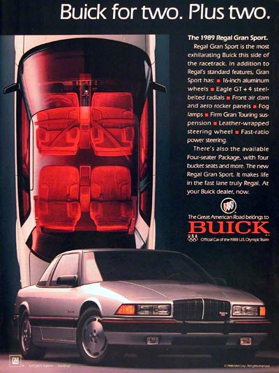 1989 Buick Regal GS #003037