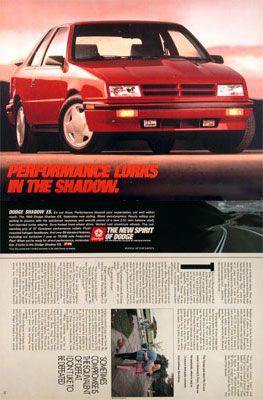 1989 Dodge Shadow ES #004378