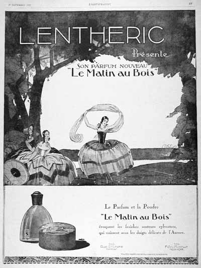 1926 Lentheric Perfume Vintage French Ad #000203