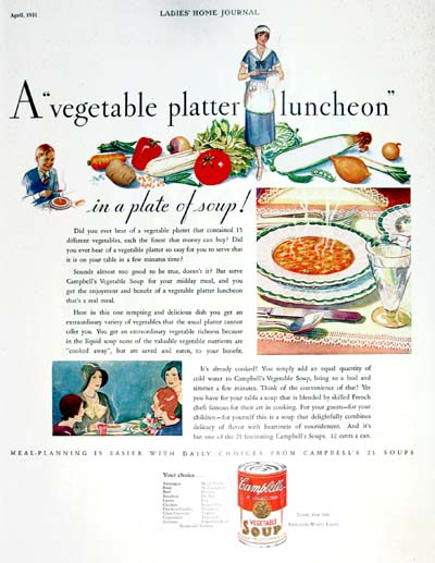 1931 Campbell's Soup Vintage Ad #000337