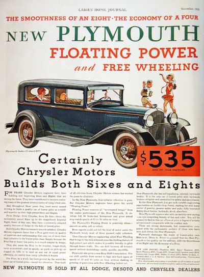 1932 Plymouth 2-Door Sedan Vintage Ad #000347