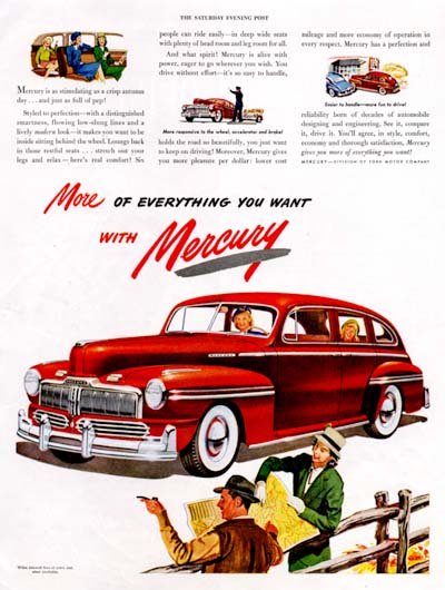 1947 Mercury Sedan Vintage Ad  #000452